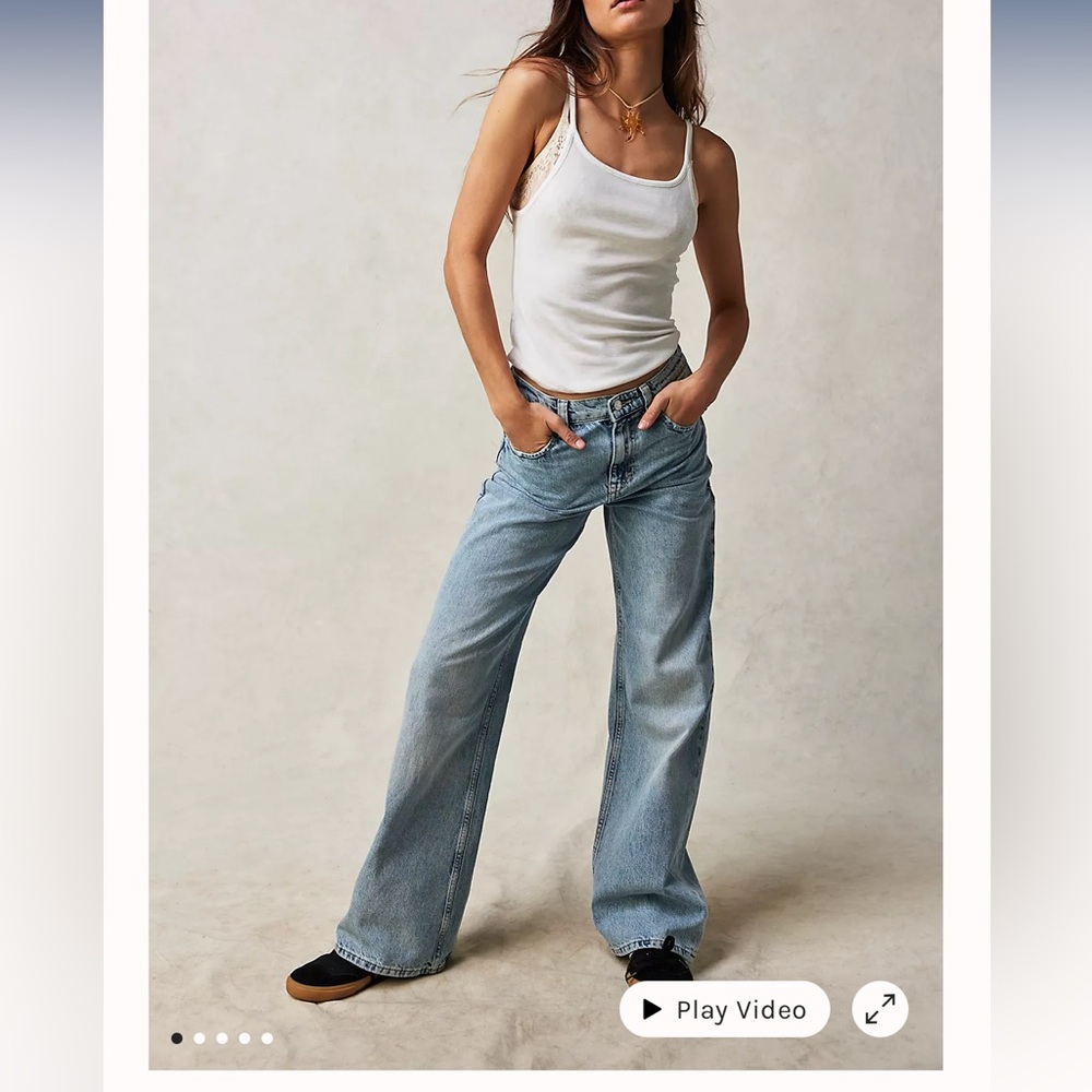 Free People - We The Free Tinsley Baggy High-Rise Jeans. Size 28.